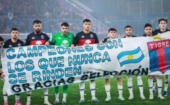 Tigre replicó a la Selección argentina con una bandera sobre las Islas Malvinas