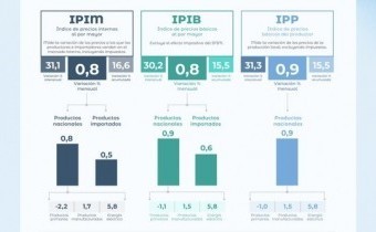 Dato del INDEC: La inflación mayorista de julio se desaceleró al 0,8%